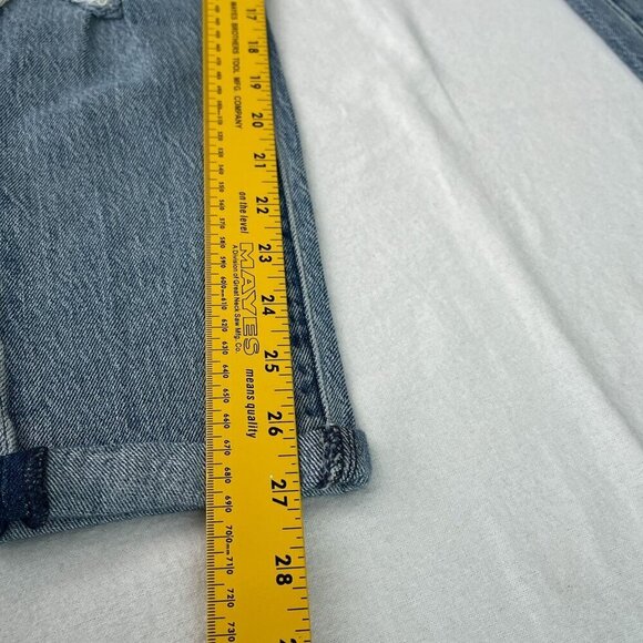 Frame Le Garcon with Rips in Beldon Jeans Distressed Light Wash Women 24 - Picture 9 of 13